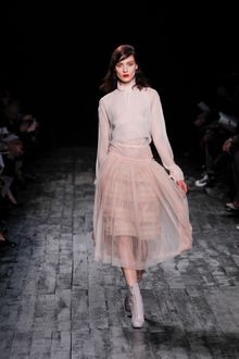 Nina Ricci Fall 2012 Pleated Lace Petticoat  - Lyst