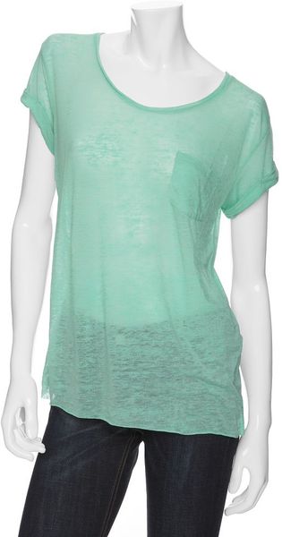 Rag & Bone Single Pocket Tee: Mint in Green - Lyst