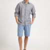 Saks Fifth Avenue Men's Collection Striped Linen Shirt in Gray for Men (cranberry) - Lyst