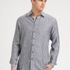 Saks Fifth Avenue Men's Collection Striped Linen Shirt in Gray for Men (cranberry) - Lyst