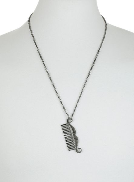 Topman Beard Comb Neckwear in Gray for Men (metallic) - Lyst