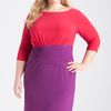 Adrianna Papell Colorblock Jersey Dress in Purple (primrose/iris) - Lyst