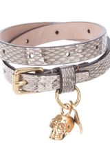 Alexander McQueen Skull Charm Wrap Bracelet