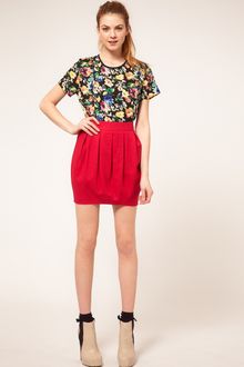 ASOS Collection Asos Linen Mini Bell Skirt - Lyst