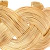 Asos Collection Asos Curved Textured Interlinking Cuff in Gold - Lyst
