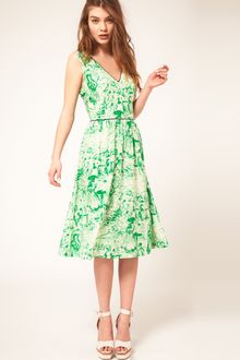 ASOS Collection Asos Midi Dress in Watercolour Print - Lyst