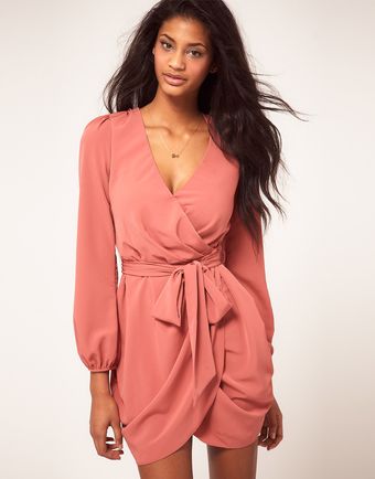 ASOS Collection Asos Wrap Dress with Tie Waist - Lyst