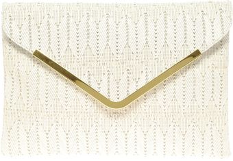 ASOS Collection Asos Weave Metal Bar Clutch - Lyst