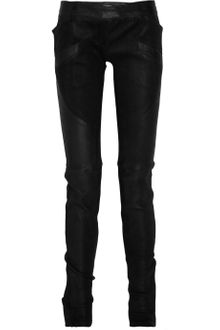 Balmain Paneled Leather Pants - Lyst
