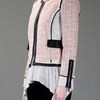 Barbara Bui Tweed and Leather Jacket in Pink (nude) - Lyst