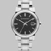 Burberry Black Checked Stamped Stainless Steel Watch in Silver - Lyst