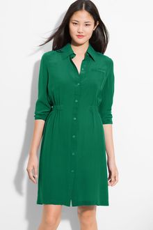 Calvin Klein Cinch Waist Shirtdress - Lyst