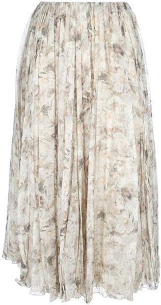  Floral Print Long Skirt 