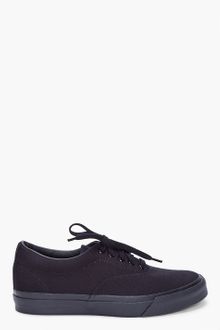 Comme Des Garçons Black Canvas Sneakers - Lyst