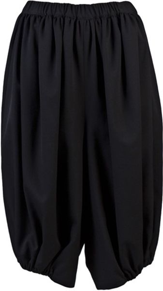 Comme Des Garçons Wool Bloomers in Black - Lyst
