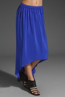 Cut25 Washed Crepe De Chine Hi-lo Skirt - Lyst