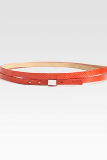 Diane Von Furstenberg Double Wrap Watersnake Trouser Belt - Lyst