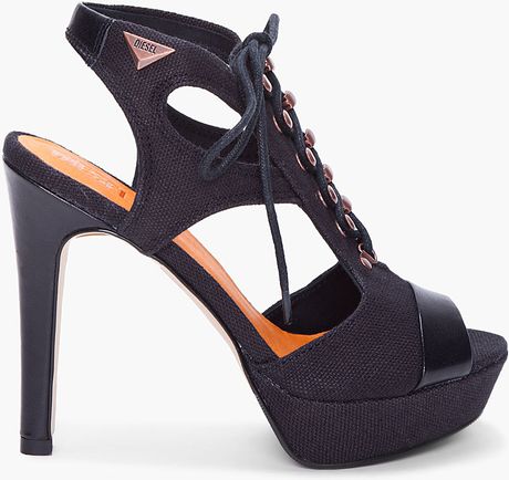 Diesel Treck Heels in Black - Lyst