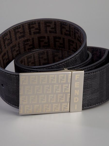 Fendi Monogram Belt in Black for Men | Lyst