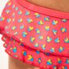 French Connection Frilled Bikini Pant With Ditzy Leaf Print in Red (technopinkmix) - Lyst
