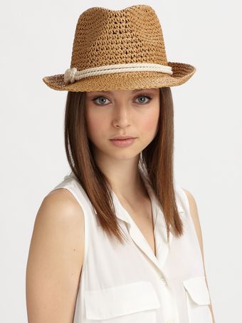 Genie By Eugenia Kim Darcy Crocheted Straw Fedora - Lyst