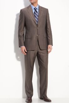 Joseph Abboud Signature Silver Brown Wool Suit - Lyst