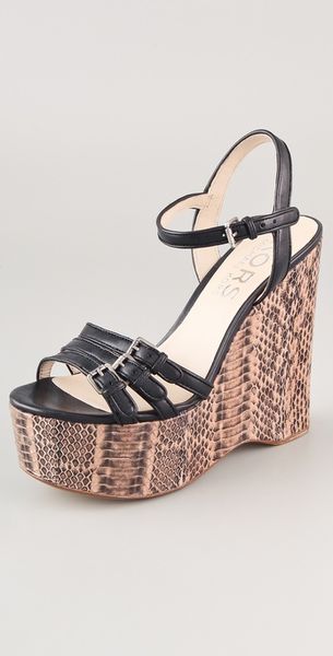  Jacinda Snake Wedge Sandals 