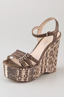 Kors By Michael Kors Jacinda Snake Wedge Sandals - Lyst