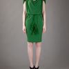 Lanvin Belted Dress in Green - Lyst