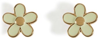 Marc By Marc Jacobs Cream and Gold-colored Daisy Studs - Lyst