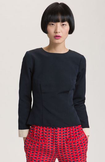 Marc By Marc Jacobs Marfa Structured Cotton & Silk Top - Lyst