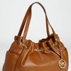Michael By Michael Kors Chain Ring Shoulder Bag in Brown (luggage) - Lyst