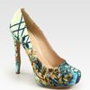 Nicholas Kirkwood Tropical Birdprint Satin Platform Pumps in Multicolor (floral) - Lyst