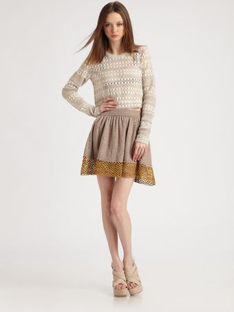  Raffia Trim Skirt 
