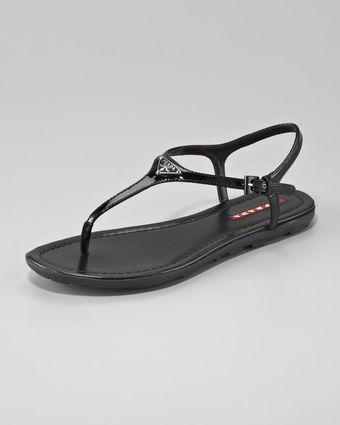  Patent Leather Thong Sandal 
