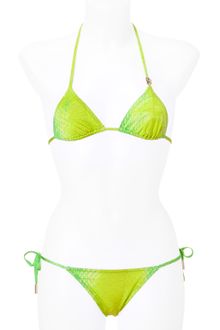 Roberto Cavalli  Snake Print Triangle Bikini - Lyst
