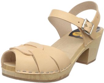 Swedish Hasbeens Swedish Hasbeens Womens Peep Toe High Clog - Lyst