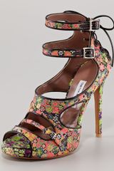Tabitha Simmons Bailey Floral-print Lace-up Sandal