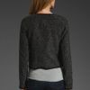 Theory Ladonia Tweed with Leather Piping Blazer in Black/white in Gray (black & white) - Lyst