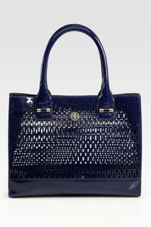 Tory Burch Mini Georgiana Patent Leather Tote Bag - Lyst