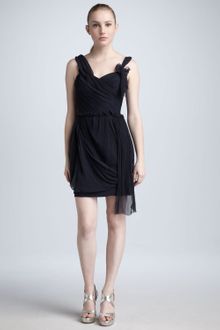 Vera Wang Lavender Asymmetric Chiffon Dress - Lyst
