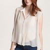 Winter Kate Lakshmi Oversized Sheer Silk Blouse in Gray (seedpearl) - Lyst
