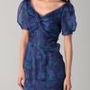 Zac Posen Short Sleeve Floral Dress in Blue (midnight) - Lyst