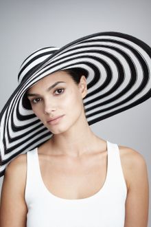Eric Javits Striped Wide-brim Hat - Lyst
