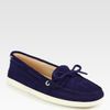 Tod's Marlin Suede Moccasin Loafers in Blue - Lyst