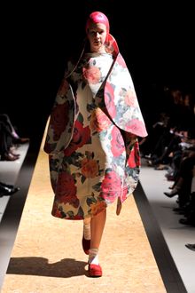 Comme Des Garçons Fall 2012 Rose Print Cape Coat  - Lyst