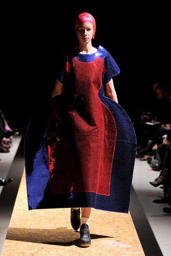 Comme Des Garçons Fall 2012 Cut-Out Sequin Dress Print Dress - Lyst