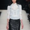 Isabel Marant Fall 2012 Black Mini Leather Skirt WIth Laced Eyelets in Black - Lyst