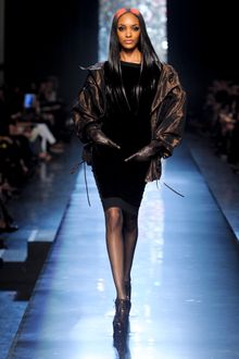 Jean Paul Gaultier Fall 2012 Velvet Ribbed Hem Mini Dress - Lyst