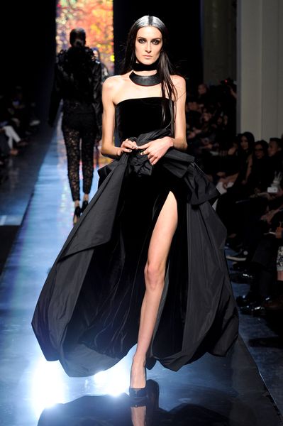 Jean Paul Gaultier Fall 2012 Velvet Lined Full Skirted Gown  in Black - Lyst